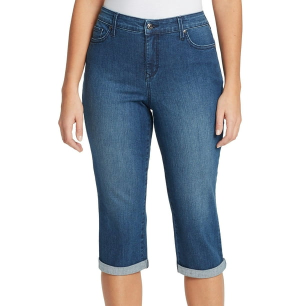 Gloria Vanderbilt Womens Rail Straight Capri